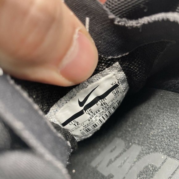 Nike Zoom Fly Mens Running Shoes Black White Size 12 EU 46 - Picture 4 of 12